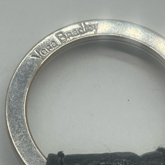 Vera Bradley black & white loop keychain - Picture 2 of 3